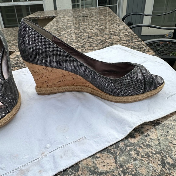 Michael Kors Metallic Espadrilles with Cork Wedge - Picture 4 of 7